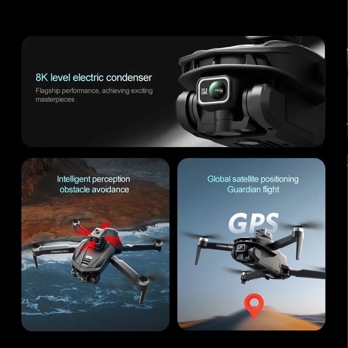 2025 V168 Pro MAX GPS-drone 8K HD-camera 5G WiFi FPV 9