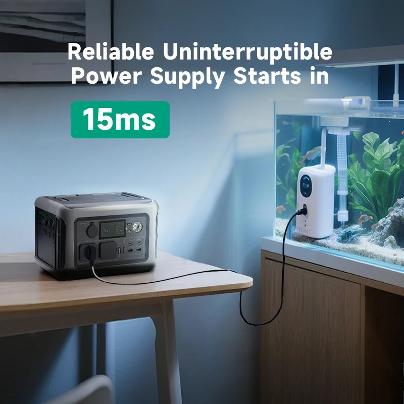 Draagbare zonnegenerator 600W met 200W zonnepaneel 8